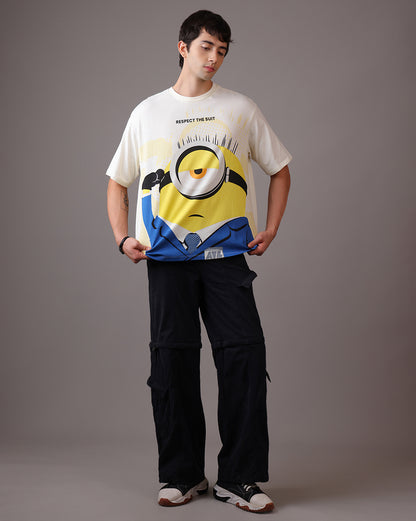 Minions Off White Oversized Tshirt Men
