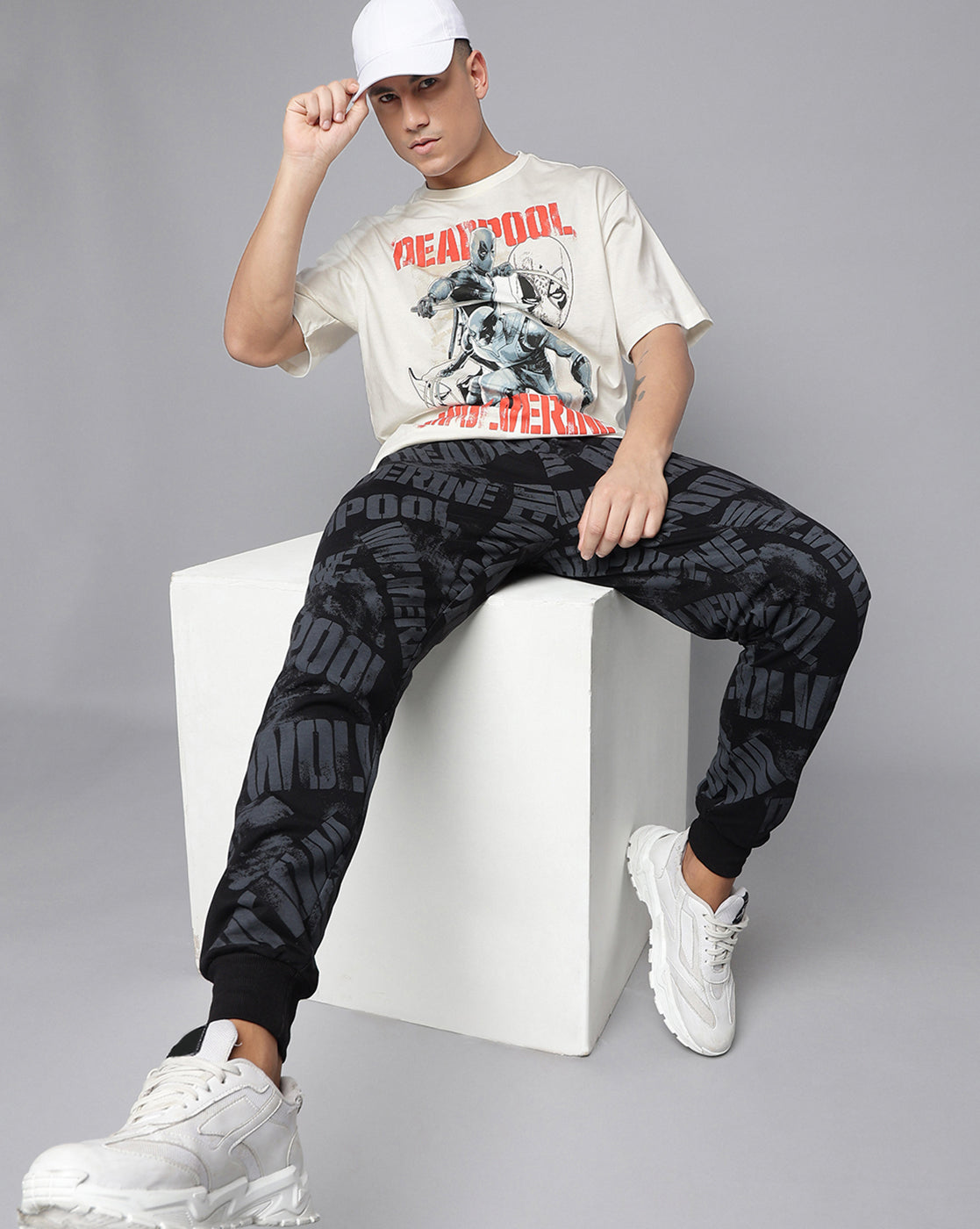 Deadpool & Wolverine Off White Oversized Tshirt Men