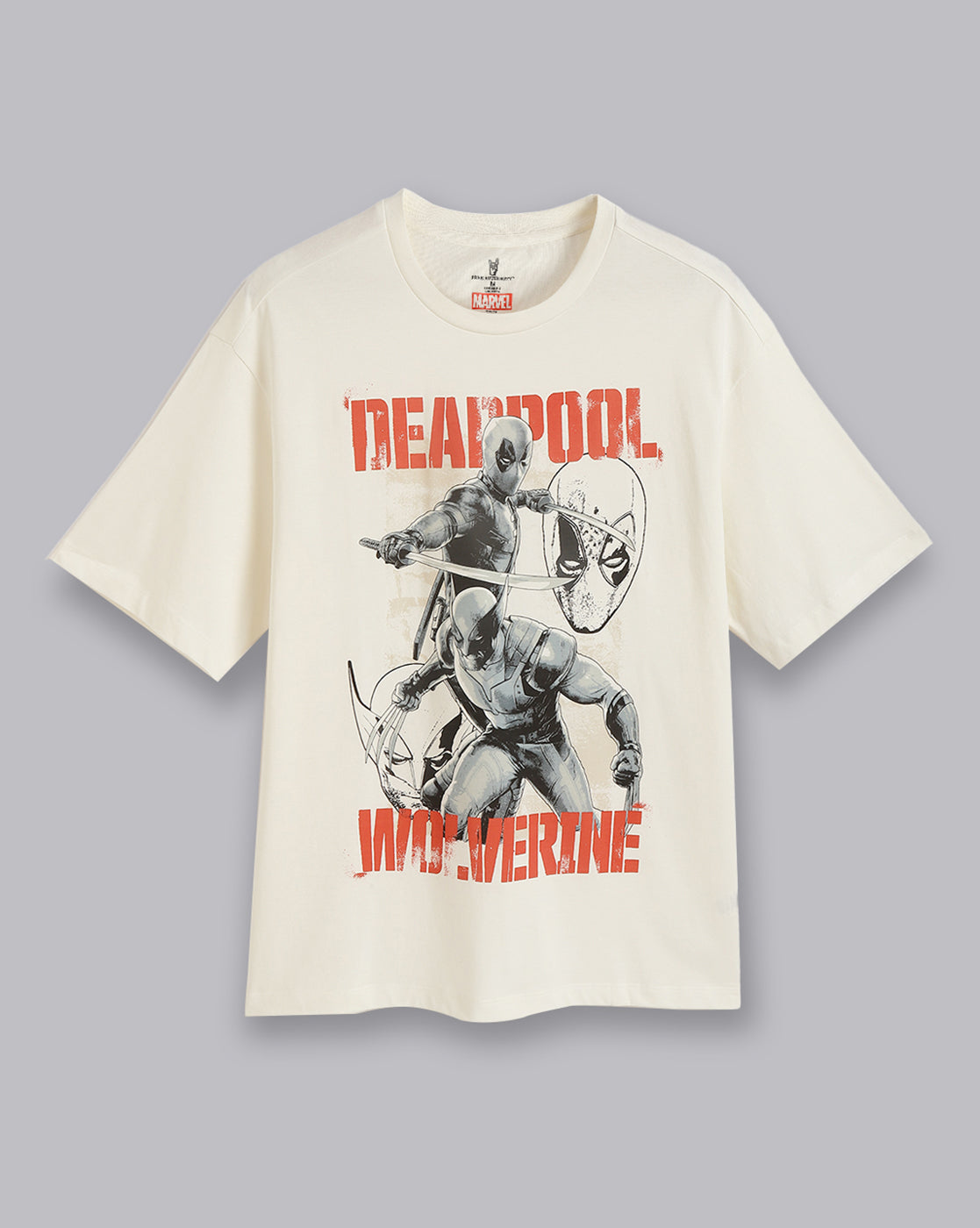 Deadpool & Wolverine Off White Oversized Tshirt Men