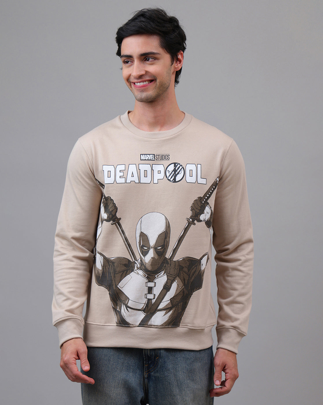 Deadpool & Wolverine Printed Regular Fit Sweatshirt For Men