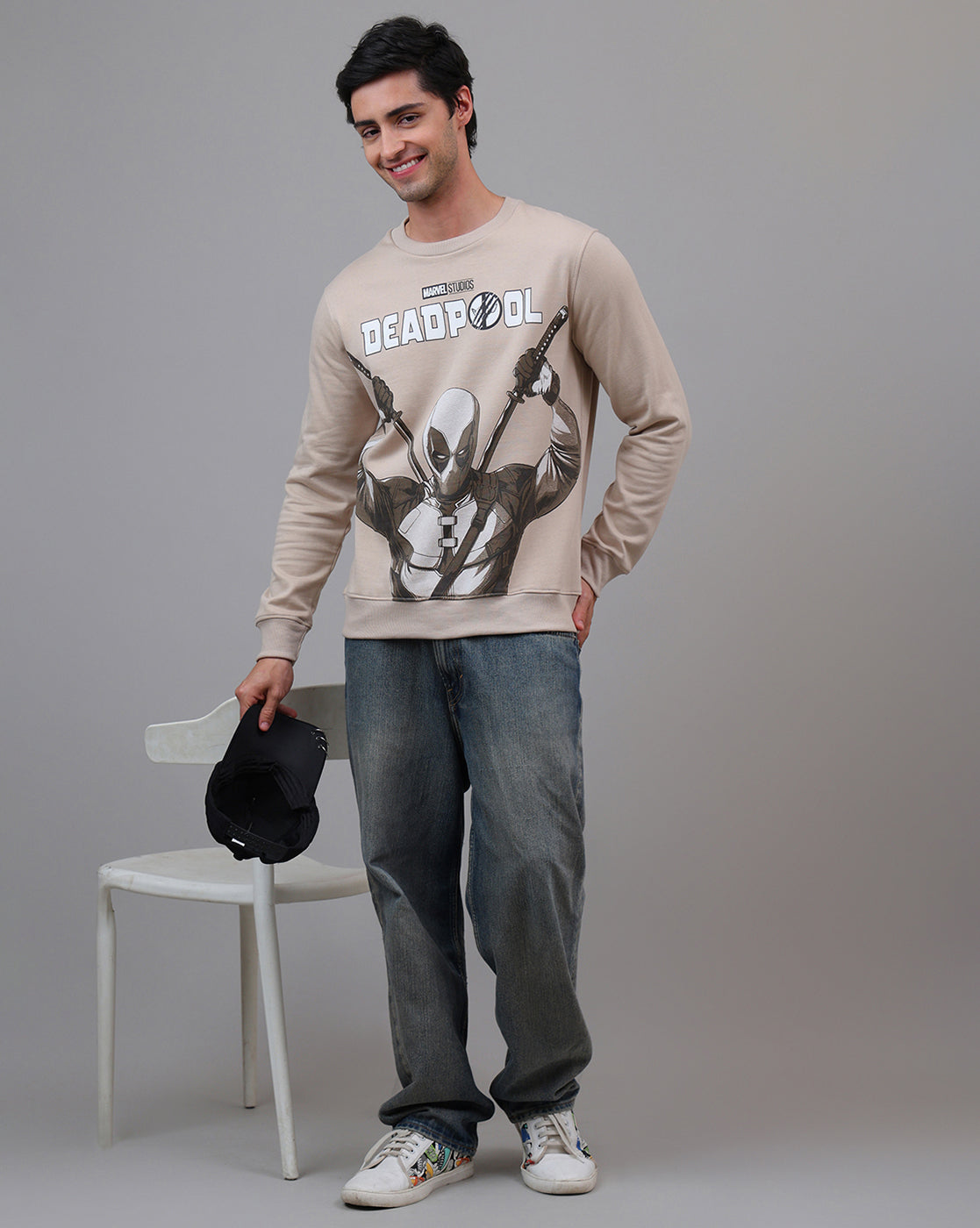 Deadpool & Wolverine Printed Regular Fit Sweatshirt For Men