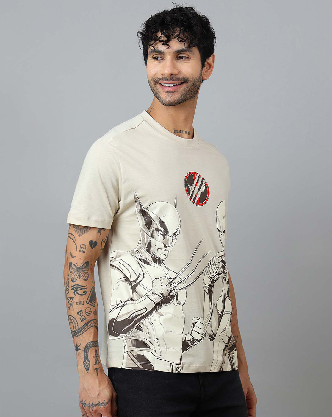 Deadpool & Wolverine Printed Relaxed Fit Tshirt For Men