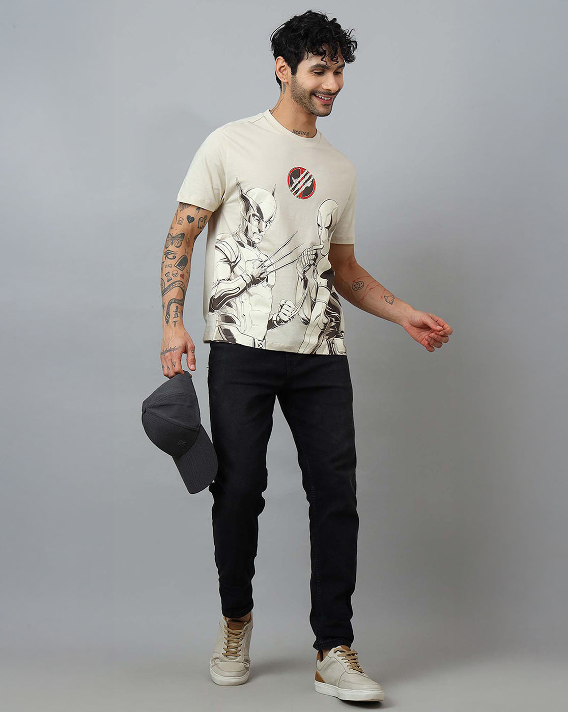 Deadpool & Wolverine Printed Relaxed Fit Tshirt For Men