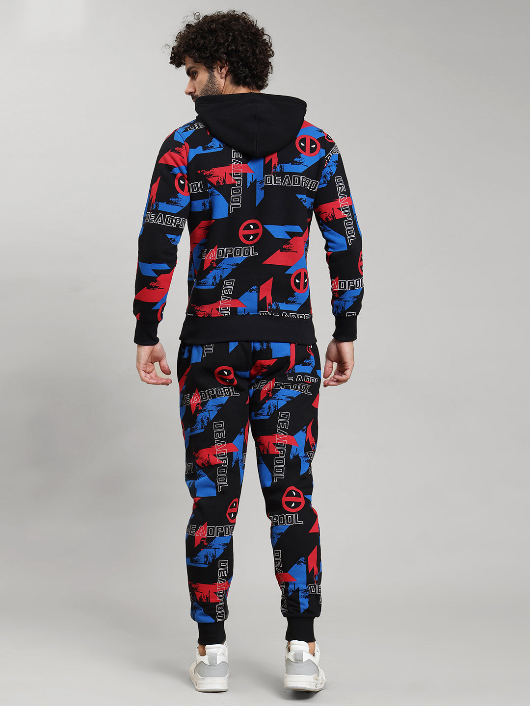 Deadpool Printed Hoodie & Joggers Co-Ords Set For Men