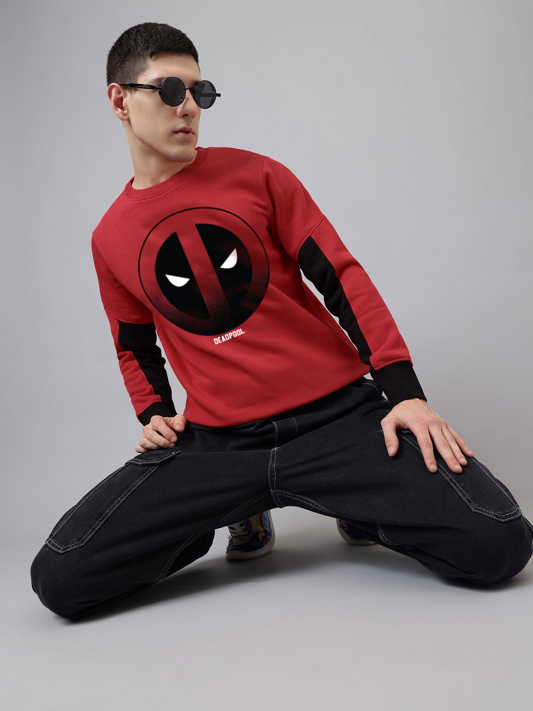 Deadpool Printed Regular Fit Sweatshirt Men