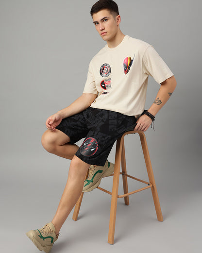 Deadpool & Wolverine Beige Oversized Tshirt Men