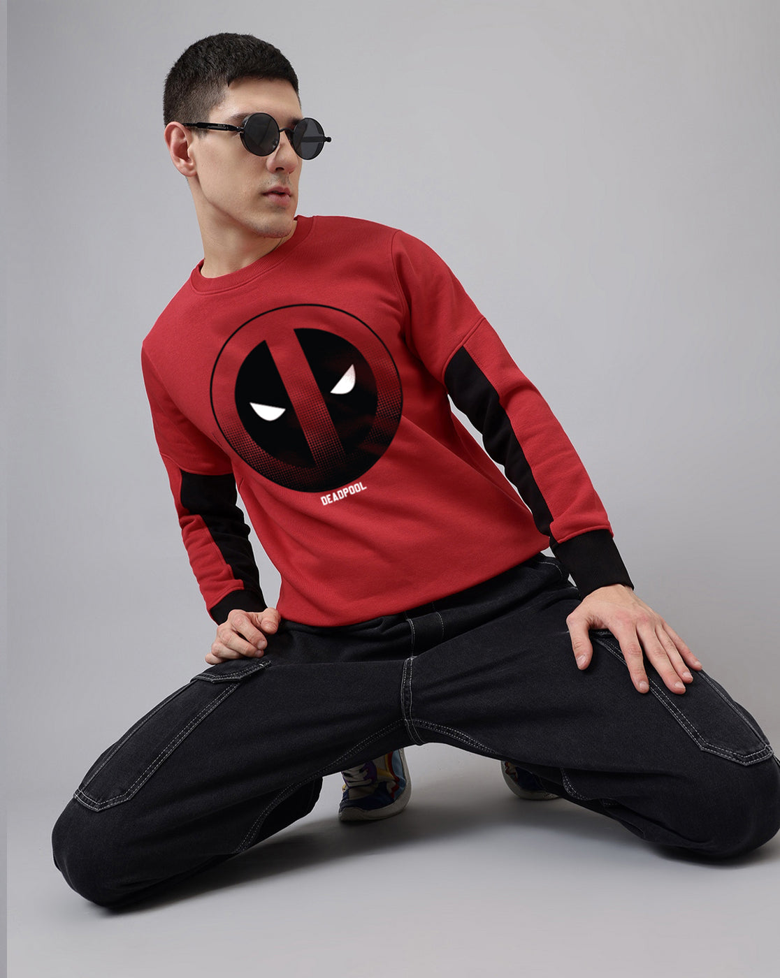 Deadpool Printed Regular fit Sweatshirt For Men