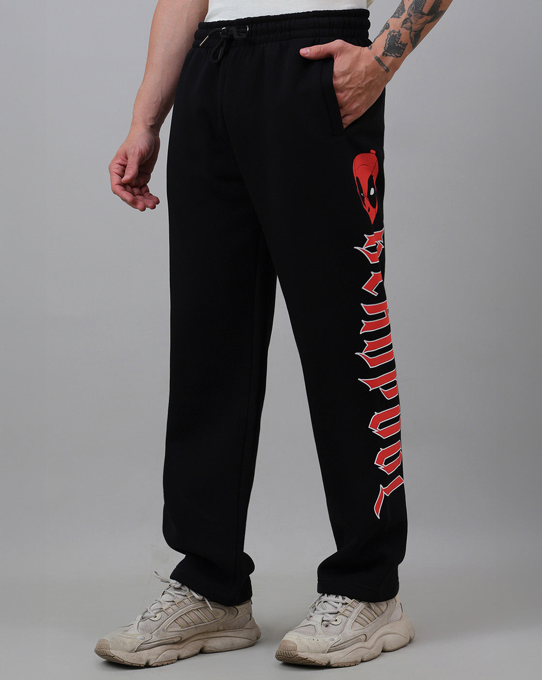 Deadpool Printed Regular Fit Trackpant For Men
