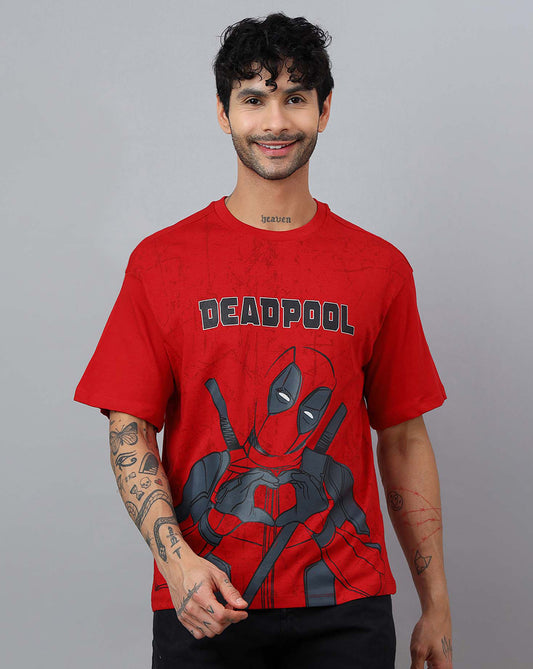 Deadpool Printed Oversized Tshirt For Men