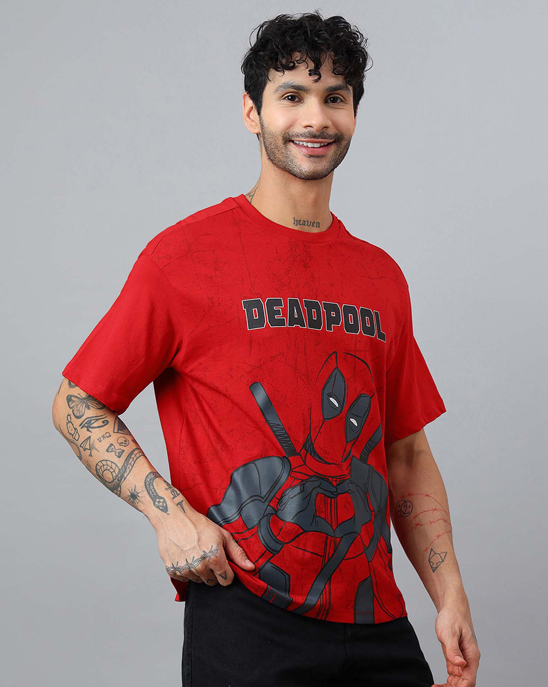 Deadpool Printed Oversized Tshirt For Men