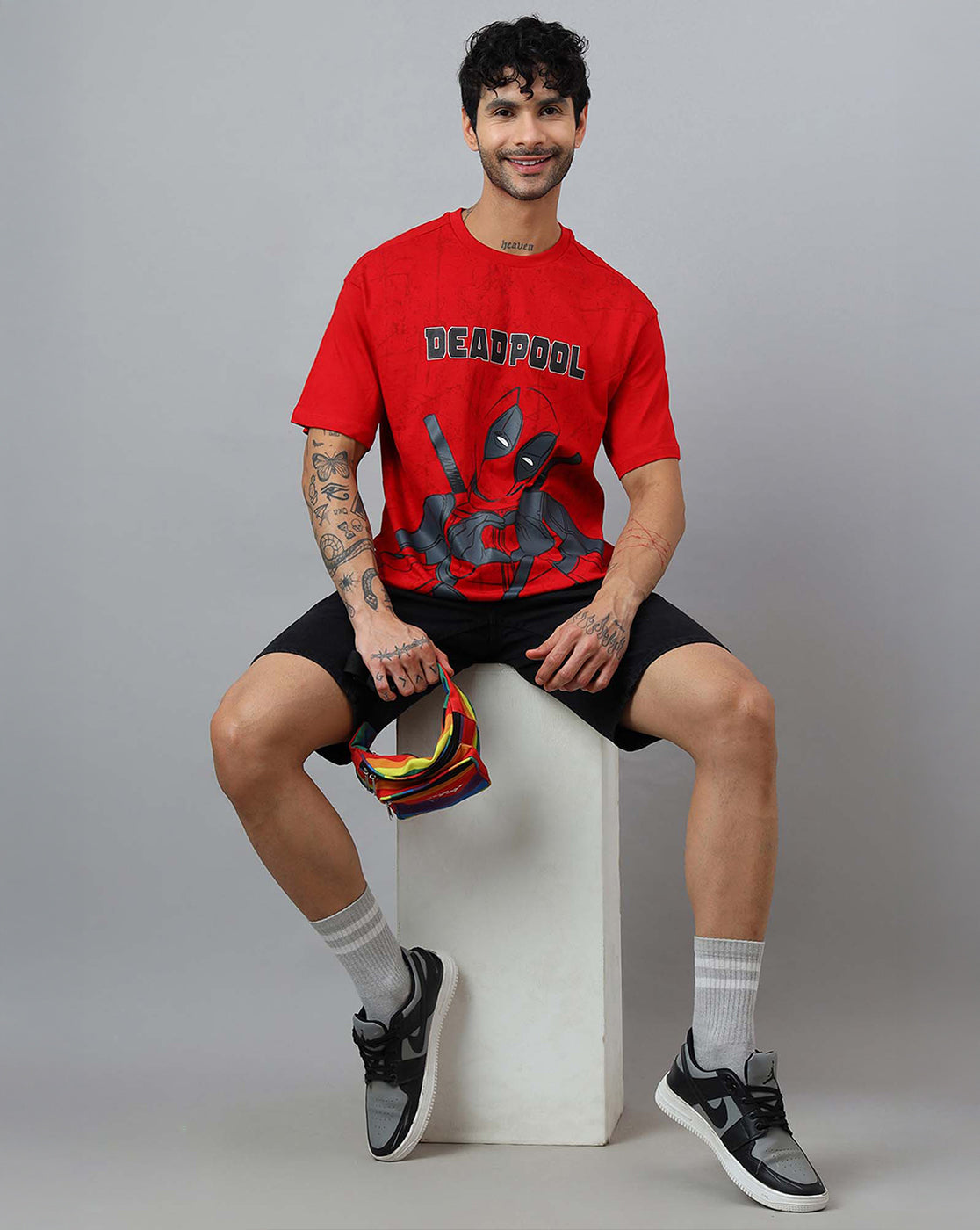 Deadpool Printed Oversized Tshirt For Men