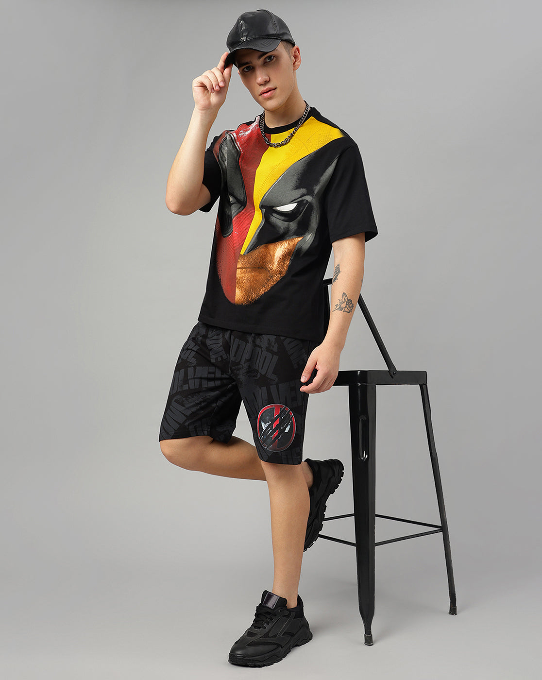 Deadpool Black Shorts Men
