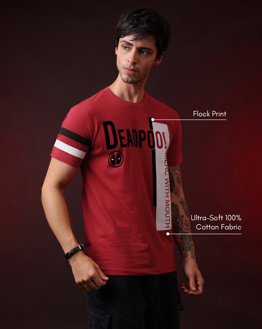 Deadpool Regular Fit Tshirt  Men