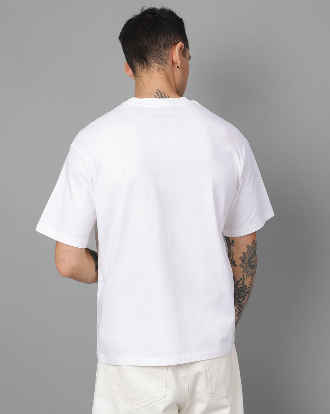 Demon Slayer White Oversized Tshirt Men