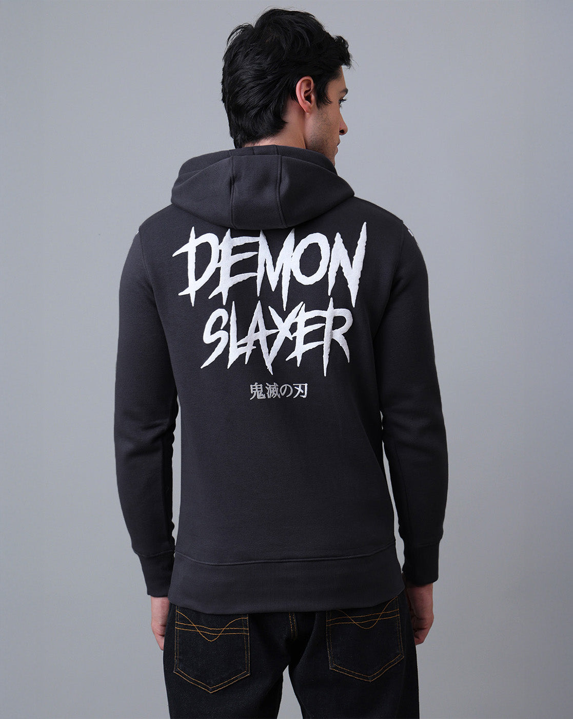 Demon Slayer Printed Regular Fit Hoodie For Men