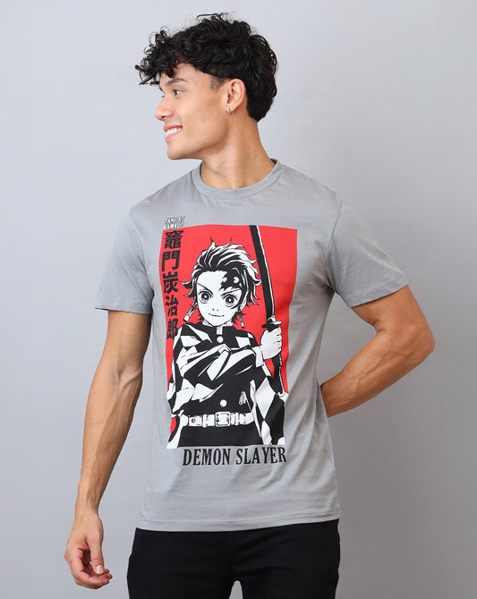 Demon Slayer Printed Regular Fit Tshirt For Men