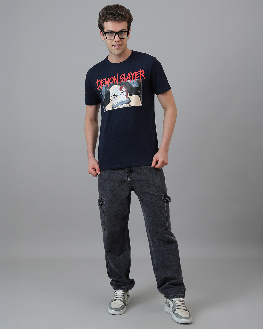 Demon Slayer Printed Regular Fit Tshirt For Men