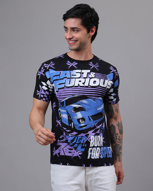 Fast & Furious Printed Regular Fit Tshirt For Men