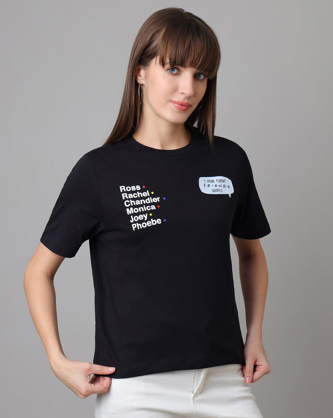 Friends Printed Regular Fit Tshirt For Women