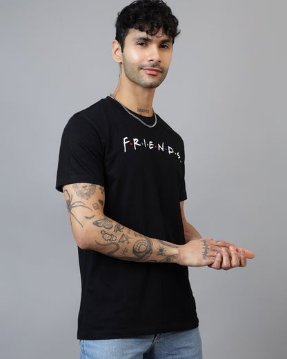 Friends Embroidered Regular Fit Tshirt  Men