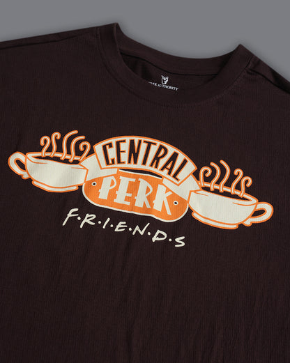 Friends Central Perk  Relaxed Fit Crinkle Cotton Tshirt  Men