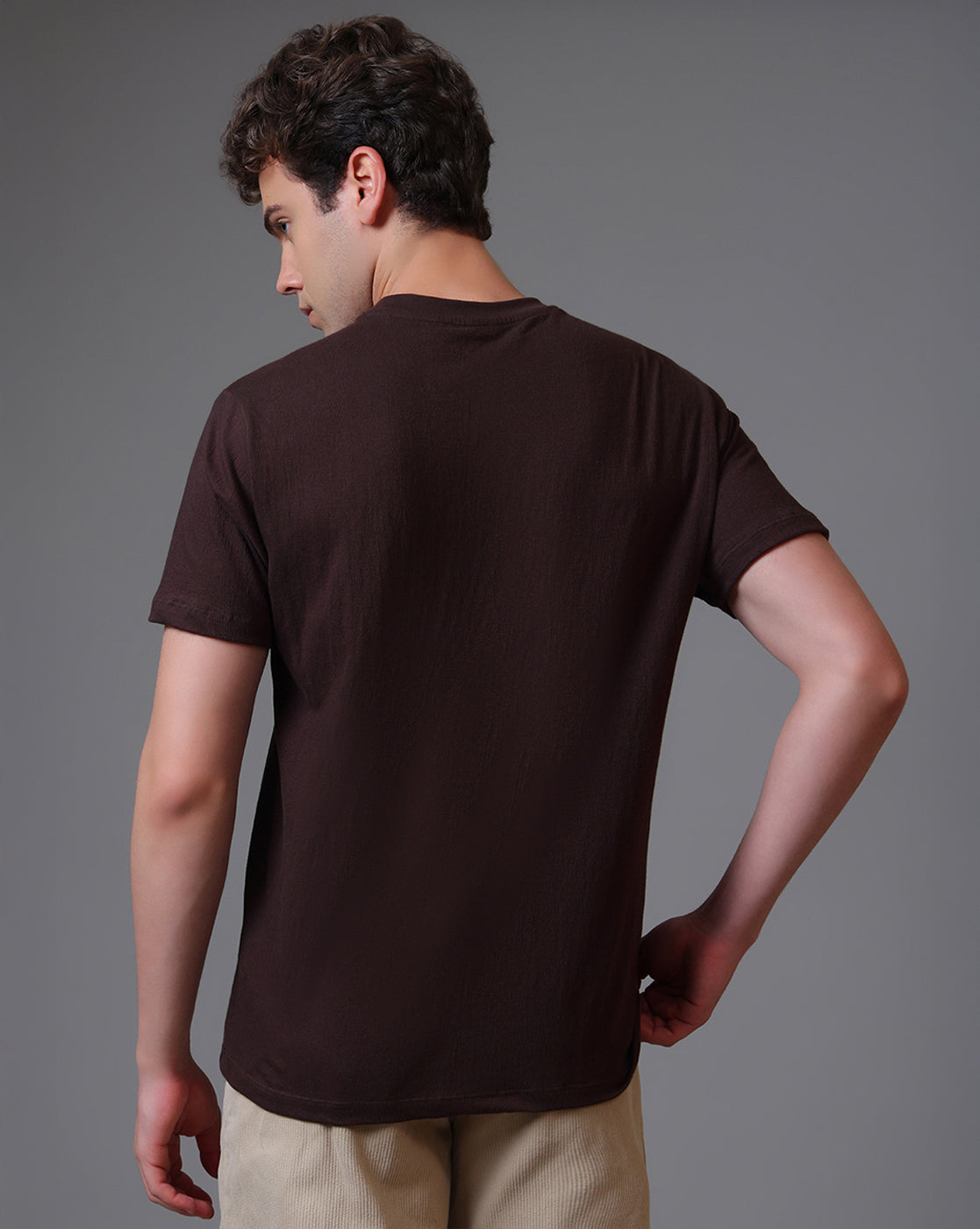 Friends Central Perk Printed Relaxed Fit Crinkle Cotton Tshirt For Men