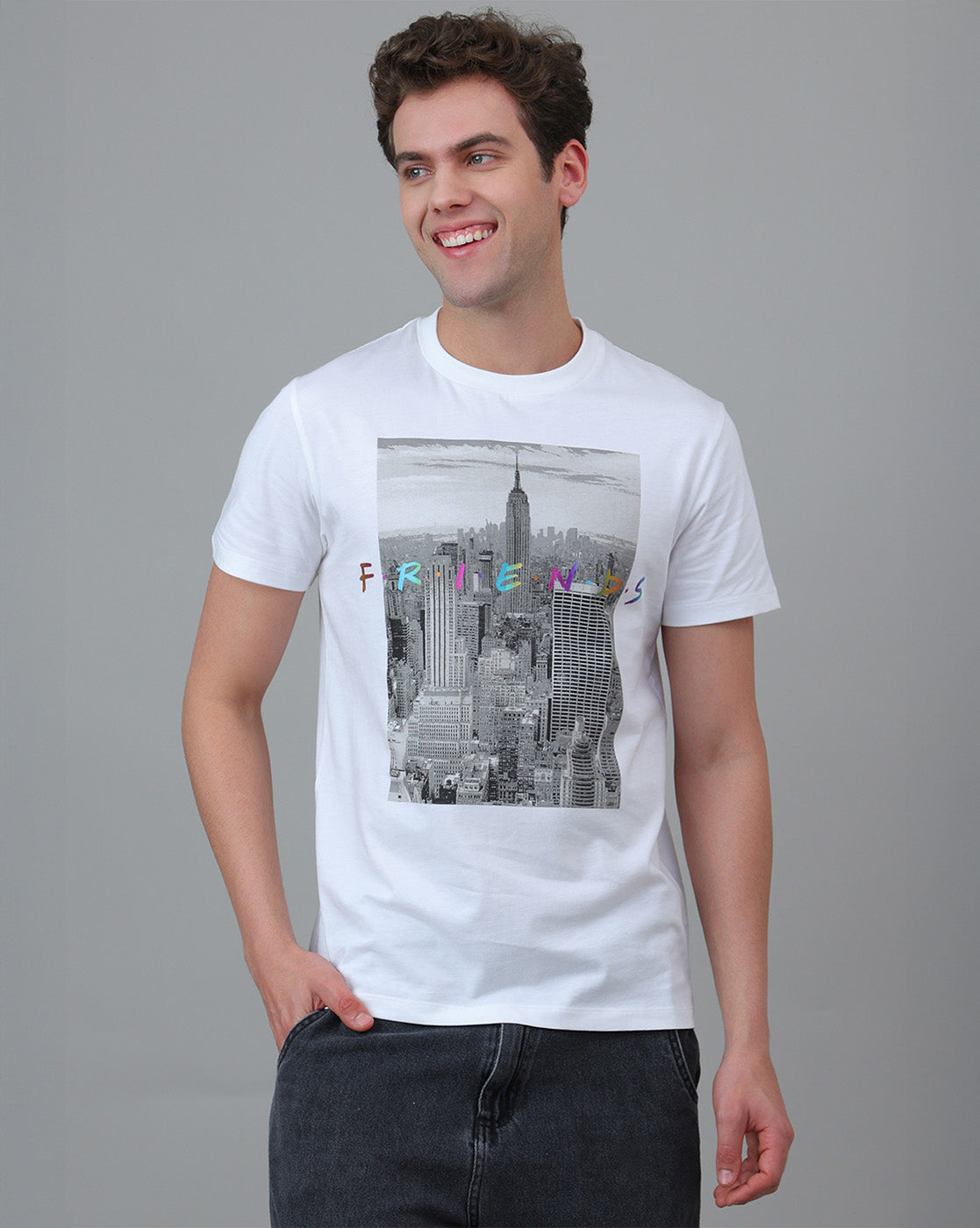 Friends Printed Regular Fit Tshirt For Men