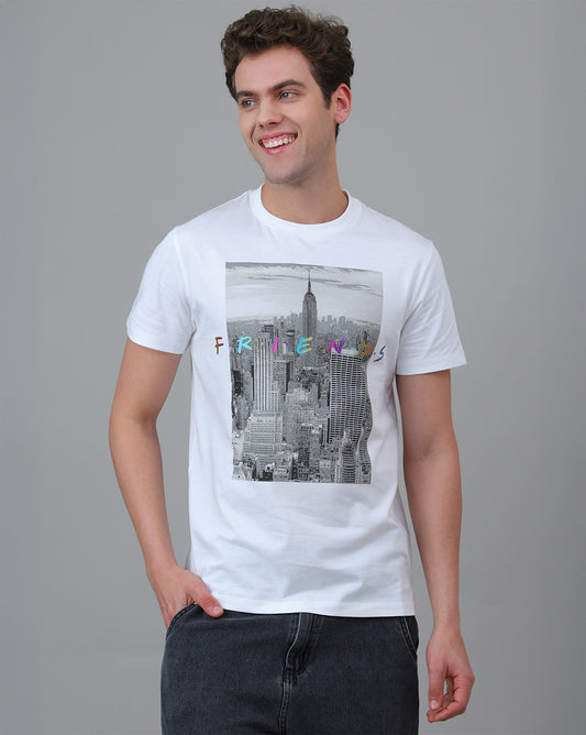 Friends Printed Regular Fit Tshirt For Men