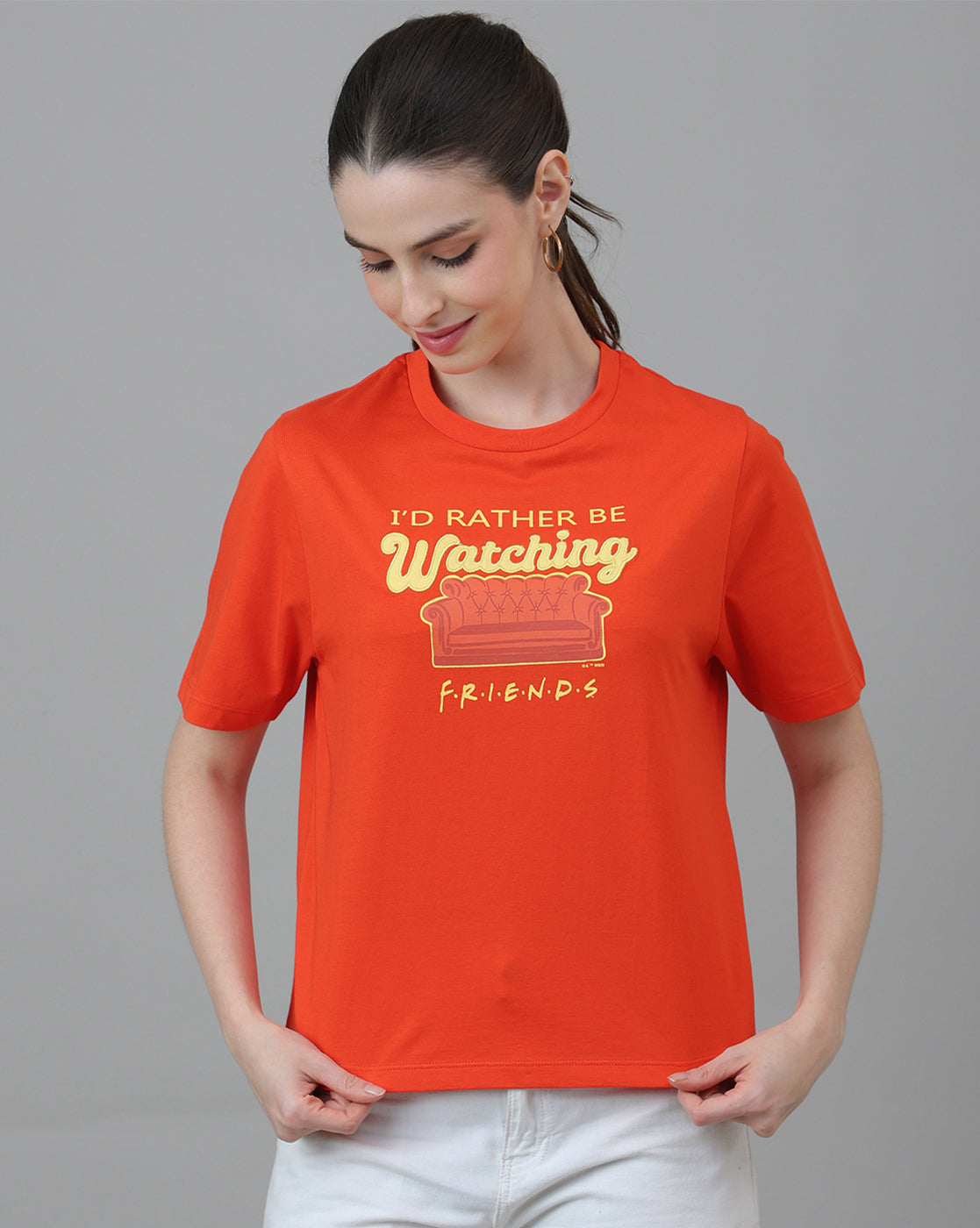 Friends Printed Regular Fit Tshirt For Women
