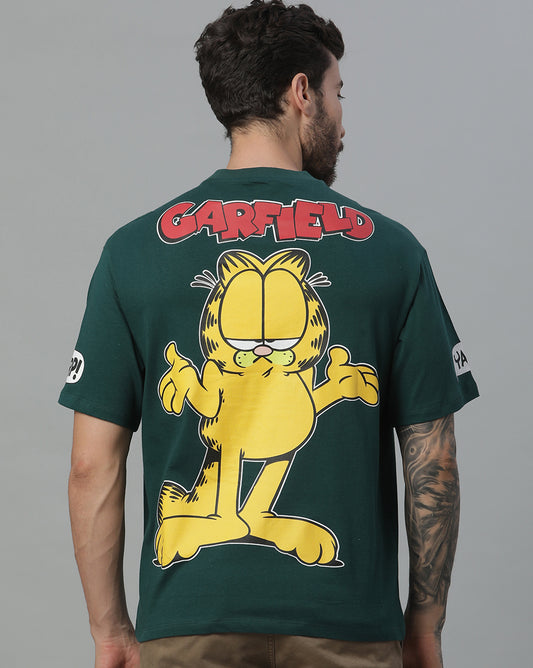 Garfield Green Oversized Tshirt Men