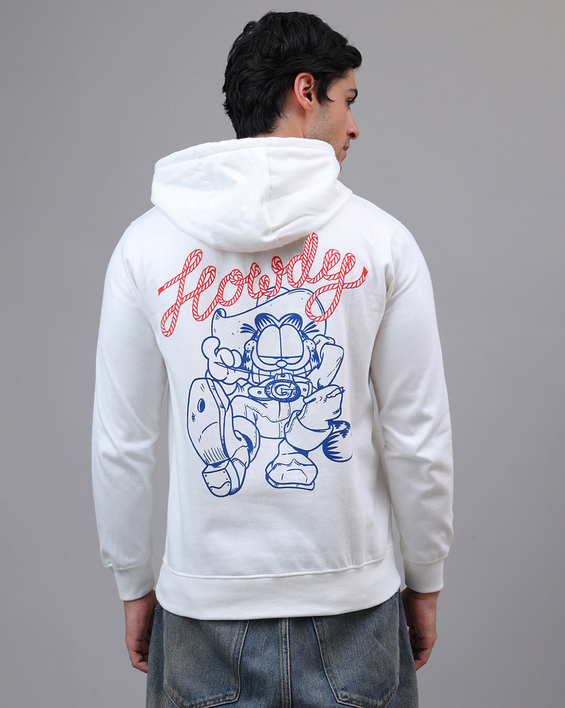 Garfield Printed Regular Fit Hoodie For Men