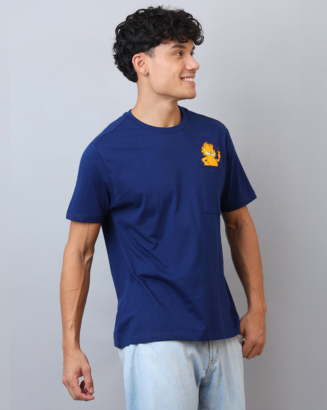 Garfield Printed Regular Fit Tshirt For Men