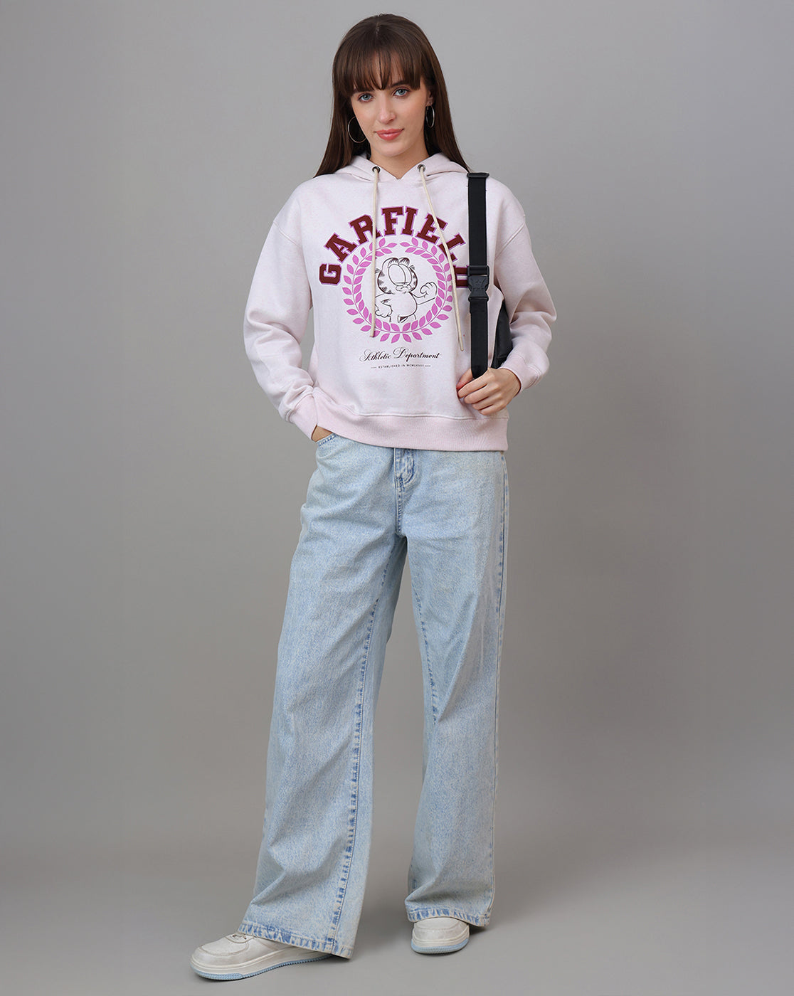 Garfield Printed Relaxed Fit Hoodie For Women