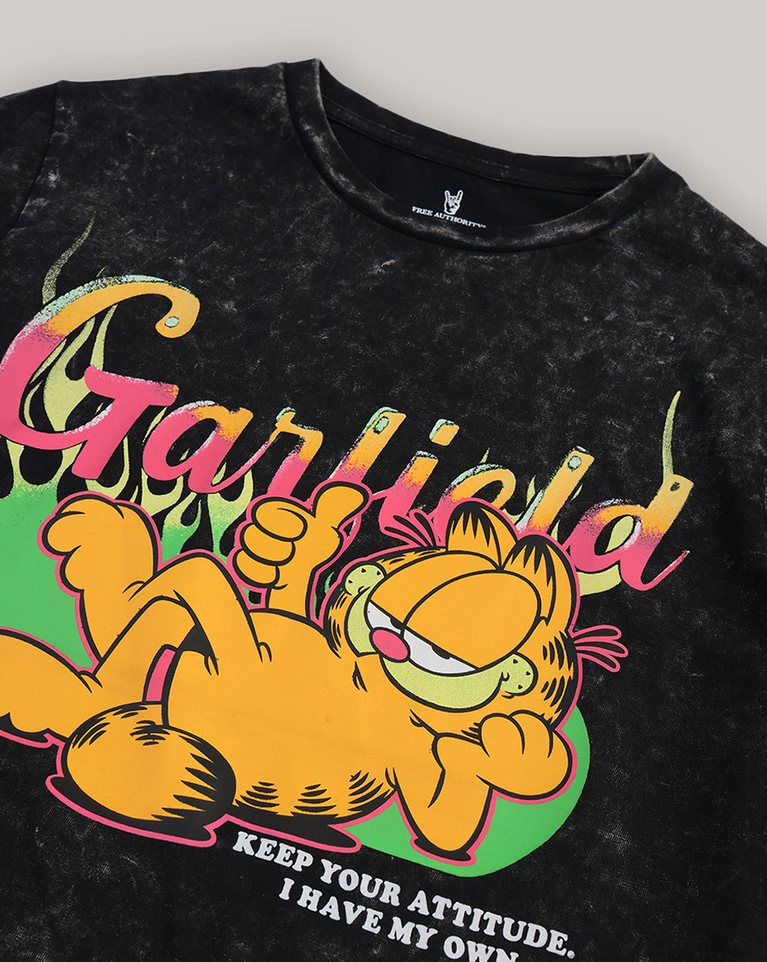Garfield Acid Wash Regular Fit Tshirt