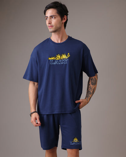 Garfield  Relaxed Fit Tshirt& Shorts Co-Ords Set Men