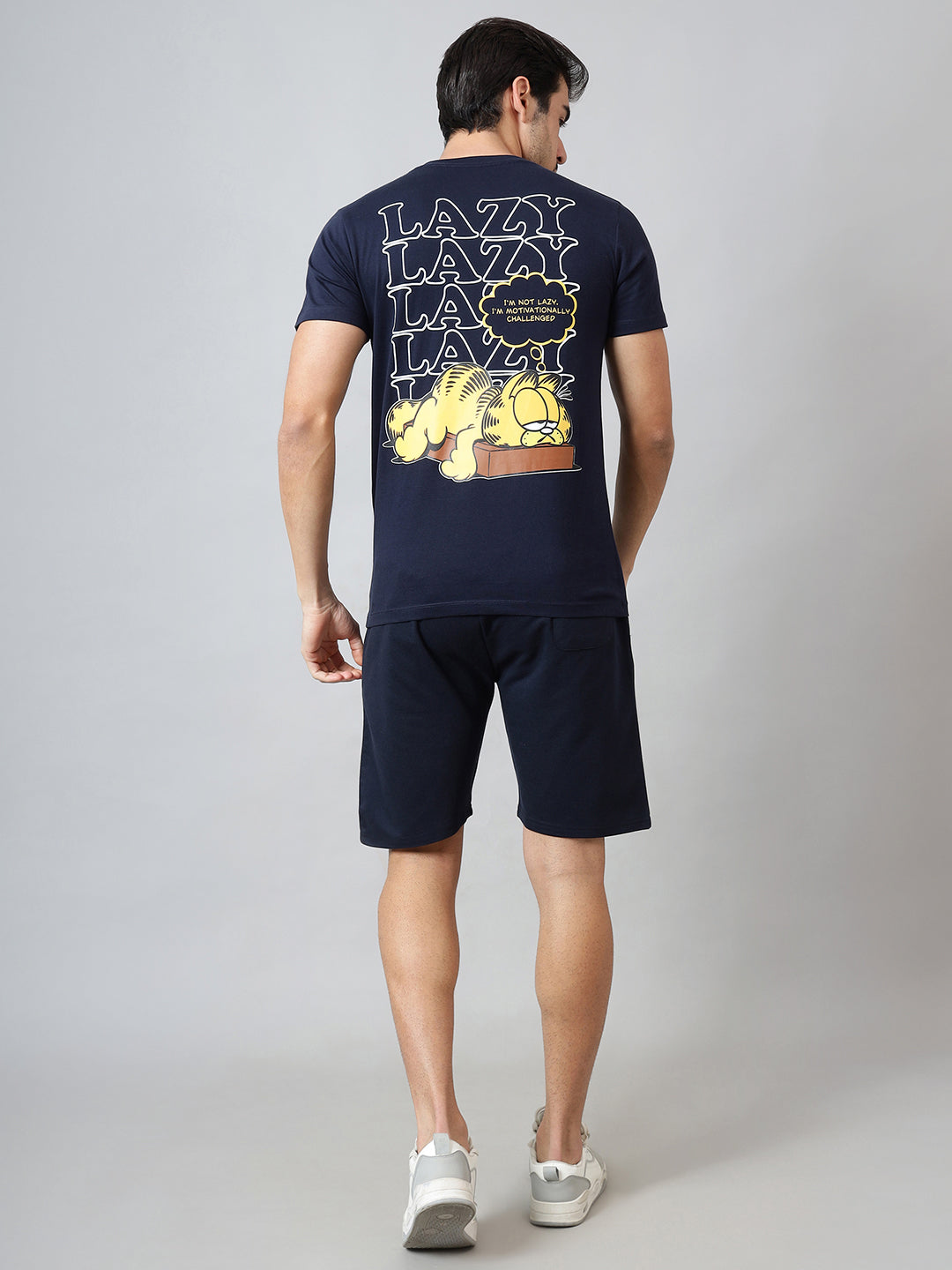Garfield Printed  T-Shirt & Shorts Co-Ords Set For Men