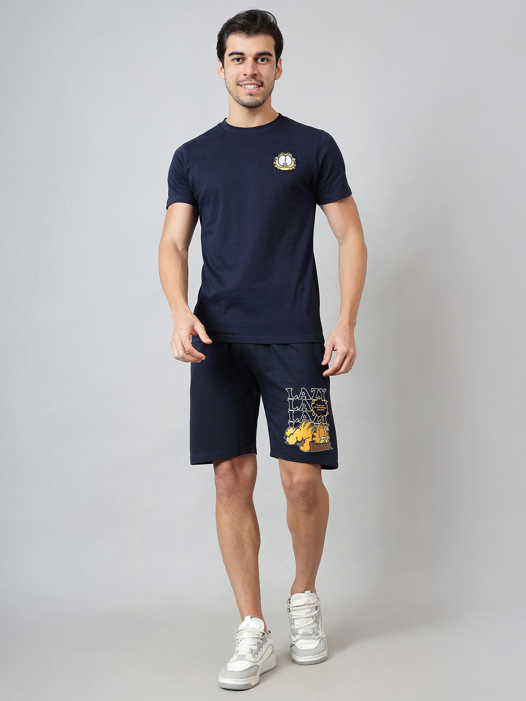 Garfield Printed  T-Shirt & Shorts Co-Ords Set For Men