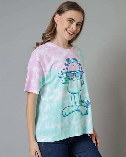 Garfield Tie-Dye Oversized Fit Tshirt  Women
