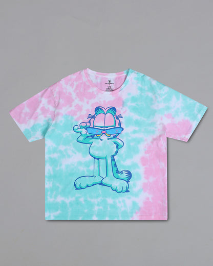 Garfield Tie-Dye Oversized Fit Tshirt  Women