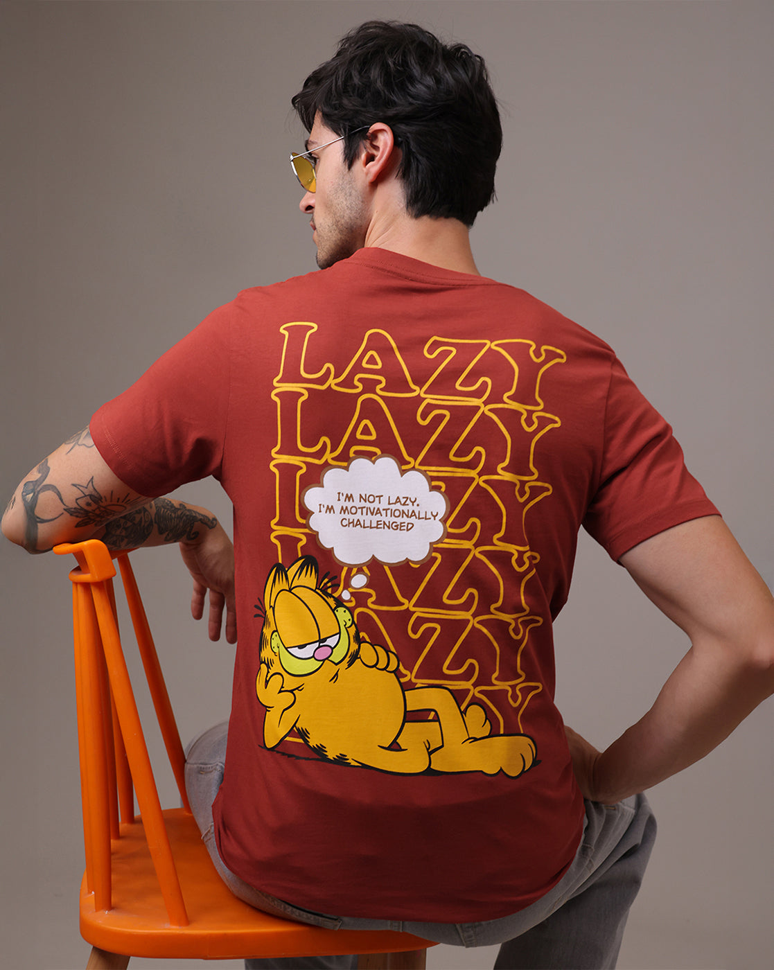 Garfield Embroidered Regular Fit Tshirt