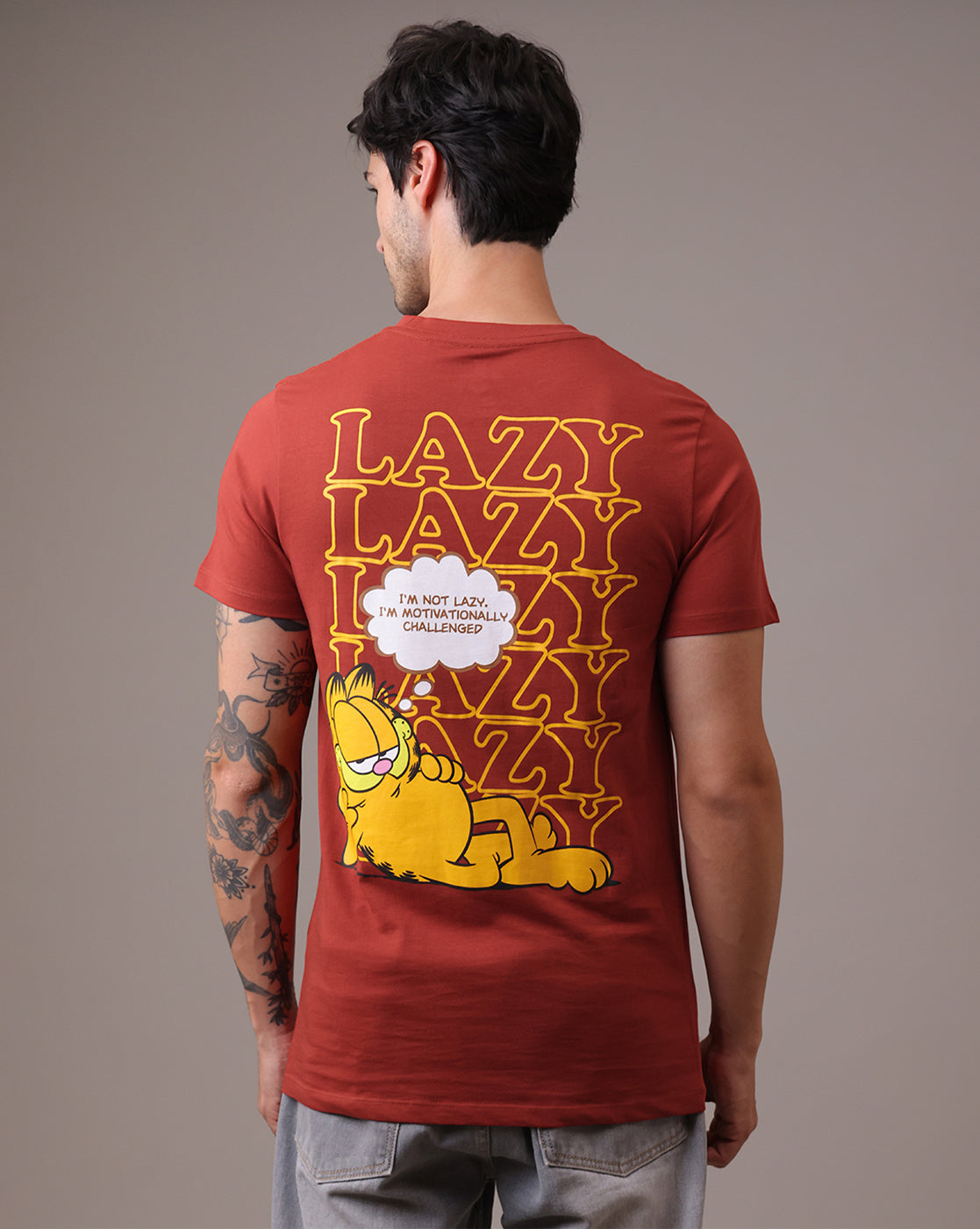 Garfield Embroidered Regular Fit Tshirt