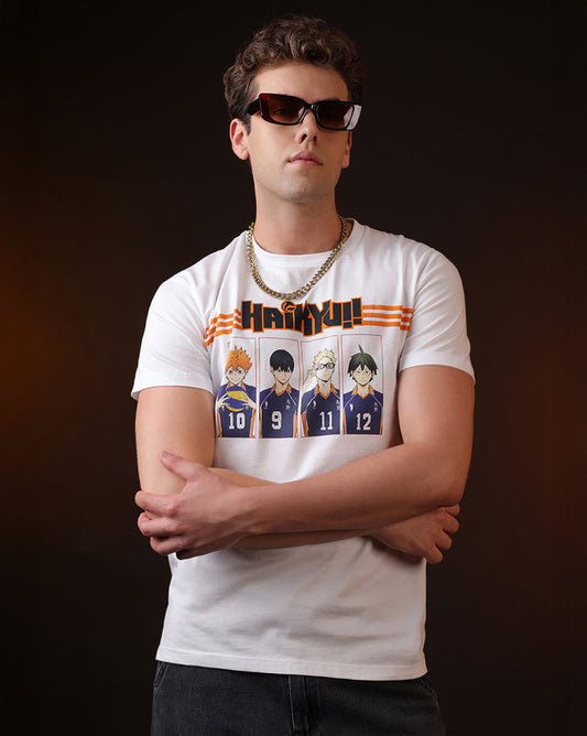 Haikyu Printed  Regular Fit Tshirt For Men