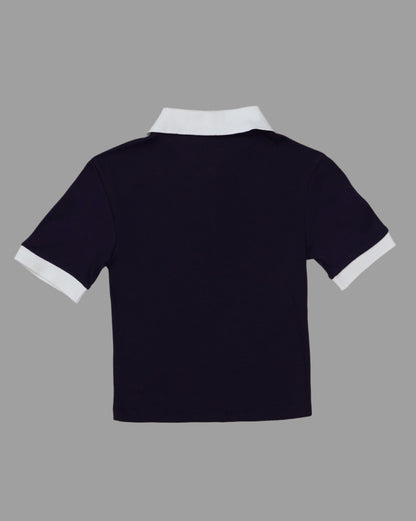 Hello Kitty Embroidered Fitted Polo Tshirt