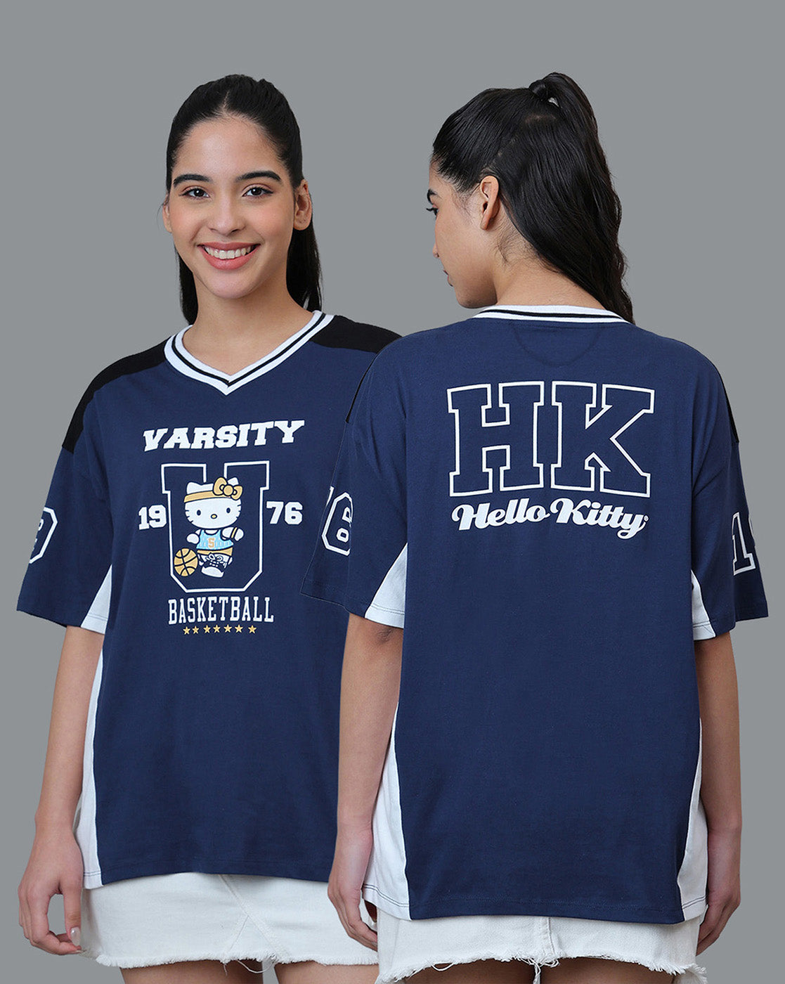 Hello Kitty Oversized Varsity T-shirt For Women