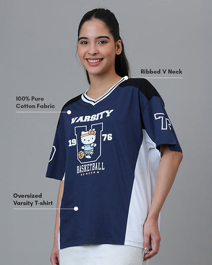 Hello Kitty Oversized Varsity T-shirt Women