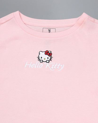 Hello Kitty Embroidered Baby Tee