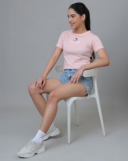Hello Kitty Embroidered Baby Tee