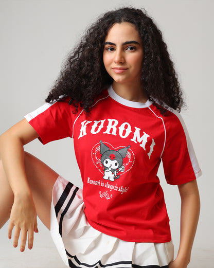 Hello Kitty Kuromi Regular Fit Tshirt Women