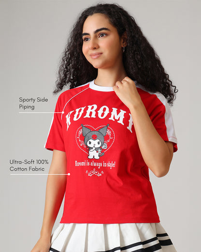 Hello Kitty Kuromi Regular Fit Tshirt Women
