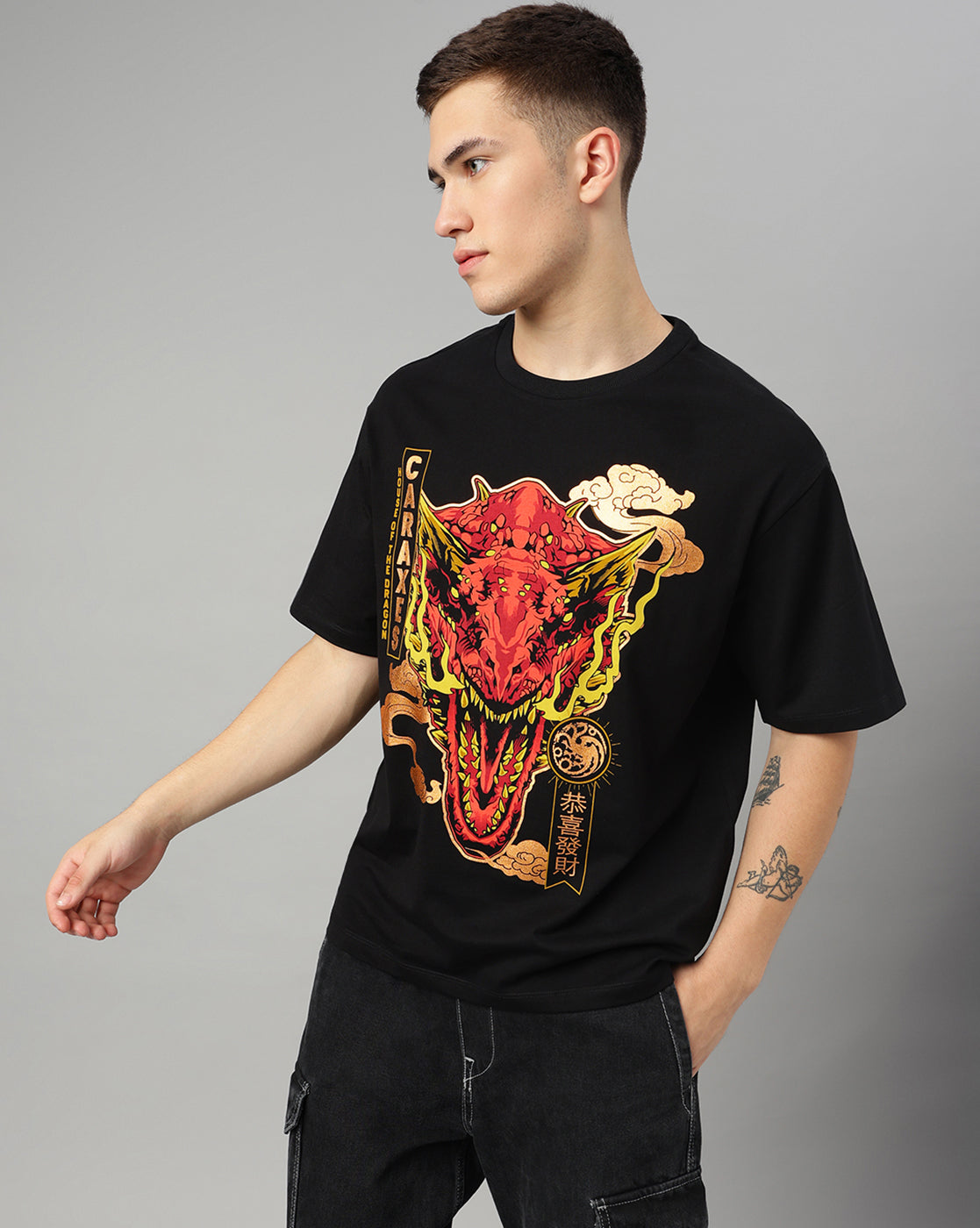 House Of The Dragon Caraxes Oversized Tshirt Men